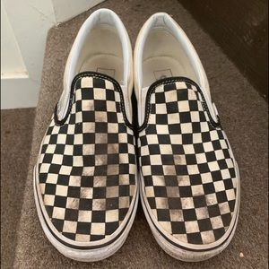Black and White checkered Vans